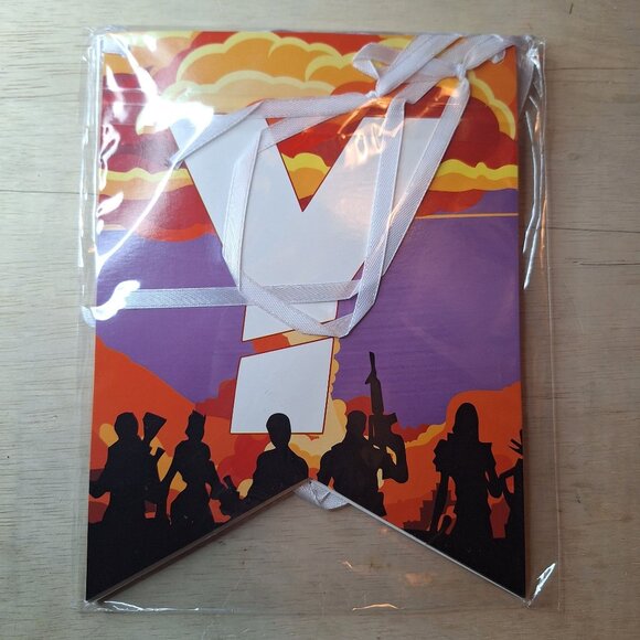 Knocked Down‎ Party Decoration Bundle Tablecloth Napkins Balloons Banner Orange - Picture 5 of 6